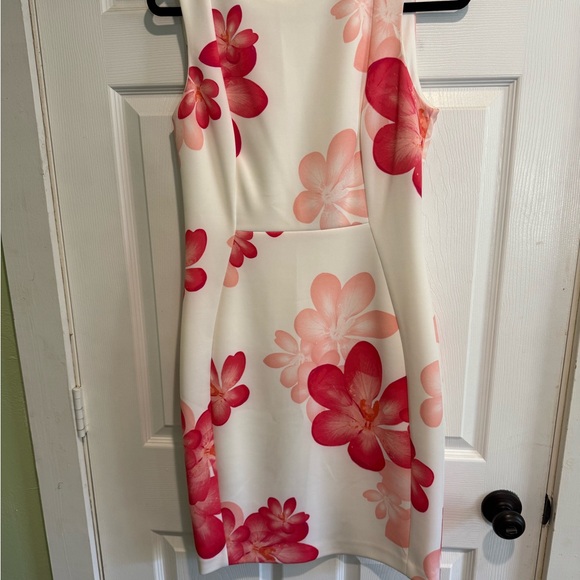 Calvin Klein Pink Floral Mini Dress - Picture 1 of 3